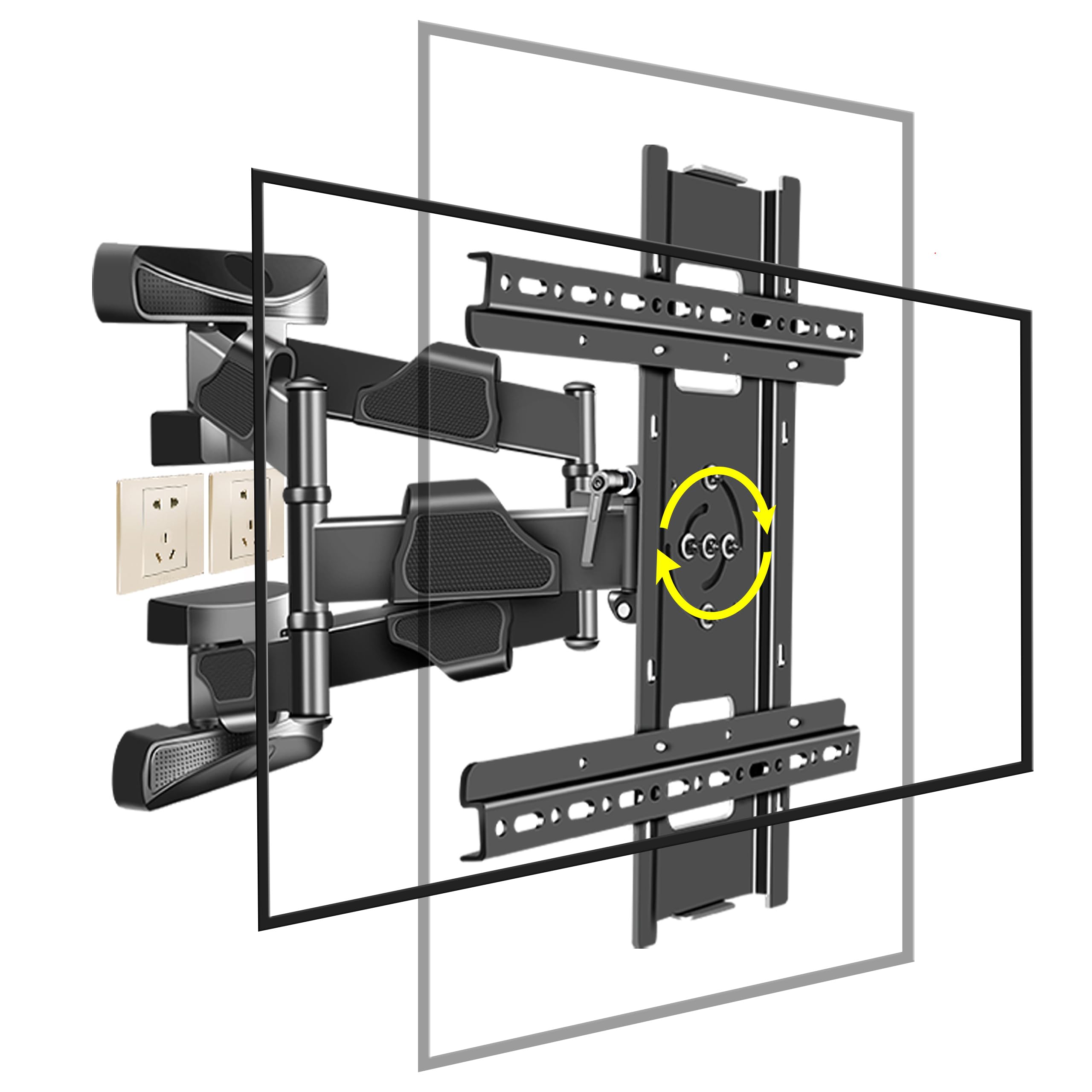 Front. Comfort Essence - And Horizontal Rotating Corner Tv Wall Mount For Landscape To Portrait Bracket Hold Up Swivel Tilt Extensio - Default.