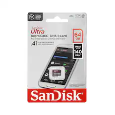 Packaged with 20%+ Recycled Material
SanDisk Ultra microSDXC™ UHS-I Card
64 GB
For better photos and Full HD Video
A1 FOR FASTER MOBILE APP PERFORMANCE
SPEED UP TO 140 MB/s*
Compatible with SanDisk MobileMate™ USB 3.0 microSD™ Card Reader for speeds up to 140MB/s
FULLHD HD VDO 10
SanDisk