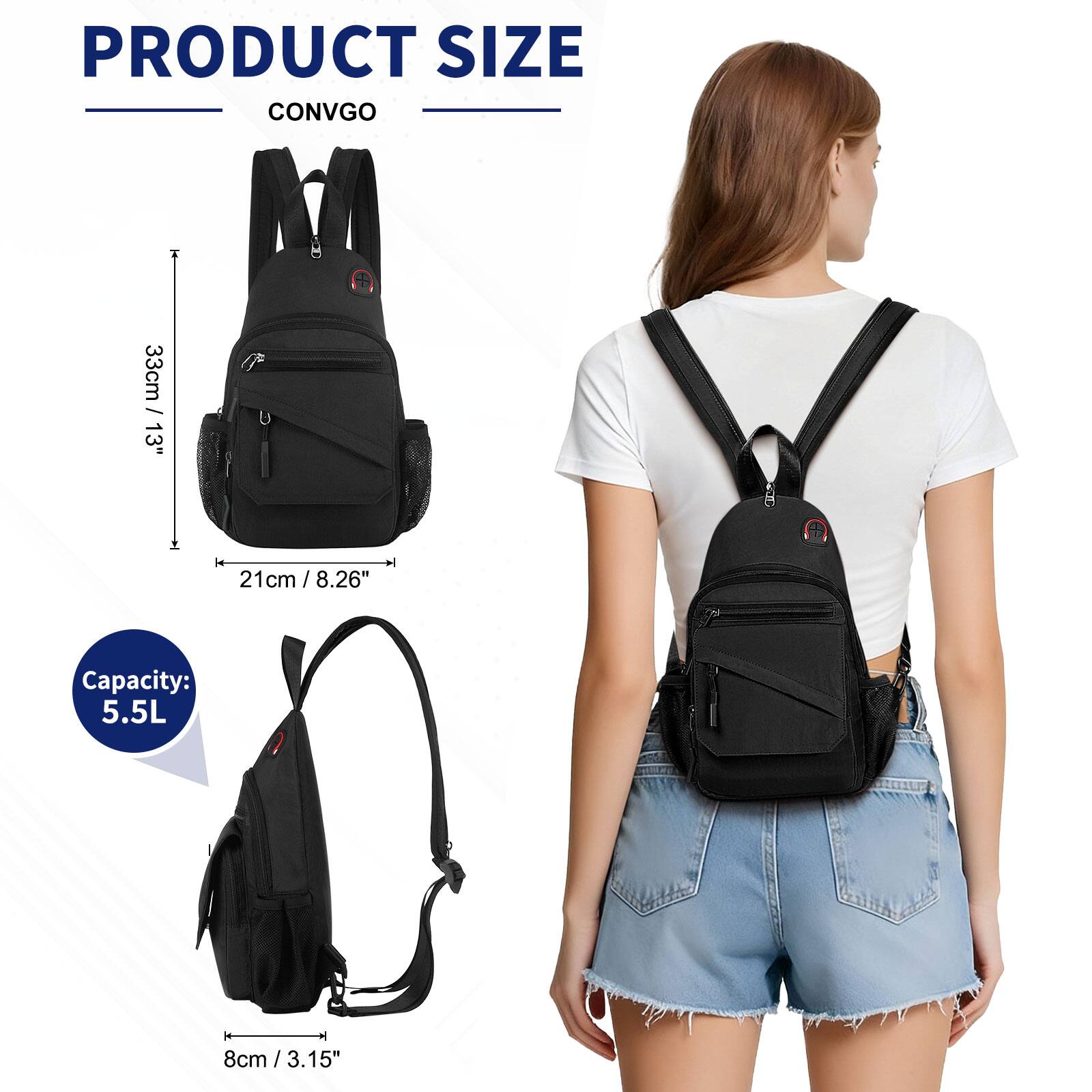 PRODUCT SIZE  
CONVGO  

33cm / 13"  
21cm / 8.26"  
8cm / 3.15"  

Capacity: 5.5L