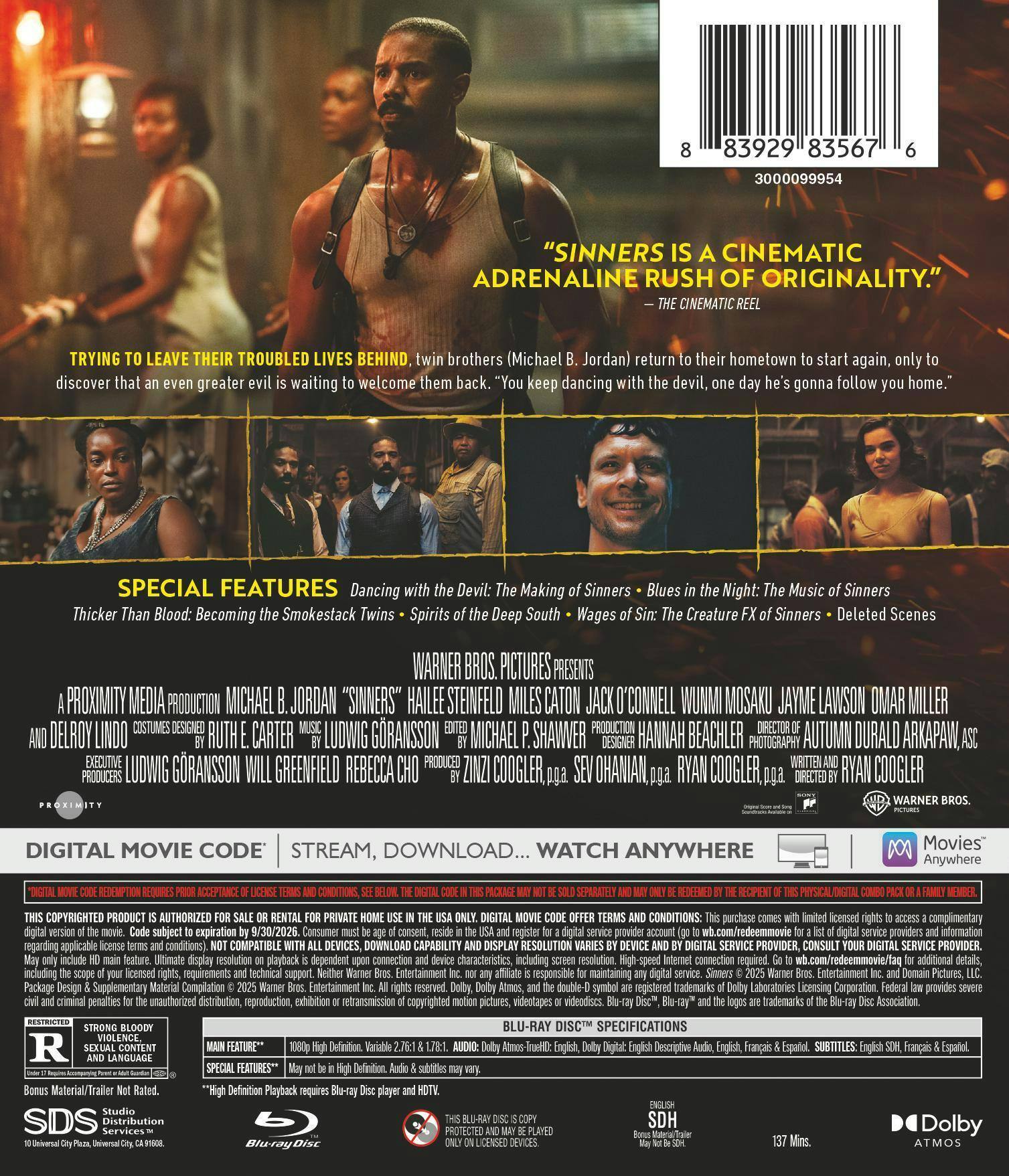 Back. Sinners [Blu-ray].