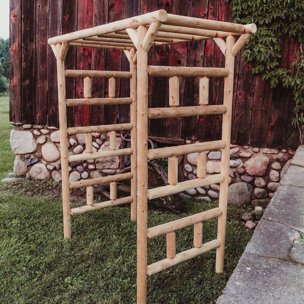 Alt View 1. Contoured Comfort - Large Cedar Log Arbor.