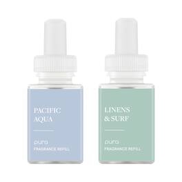Pura - Linens & Surf/Pacific Aqua V5 Smart Air Diffuser Set - White