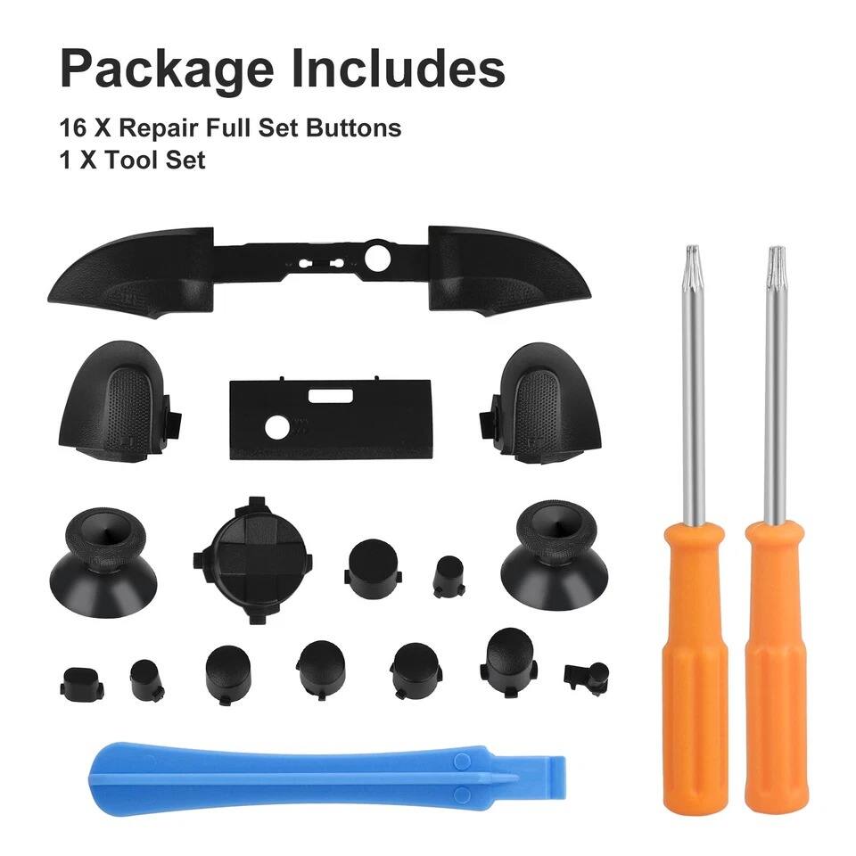 Package Includes

16 X Repair Full Set Buttons

1 X Tool Set