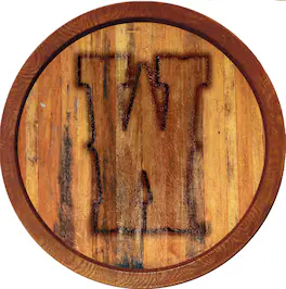 The Fan-Brand - Wyoming Cowboys 21'' x 21'' Faux Barrel Top Sign - Multicolor