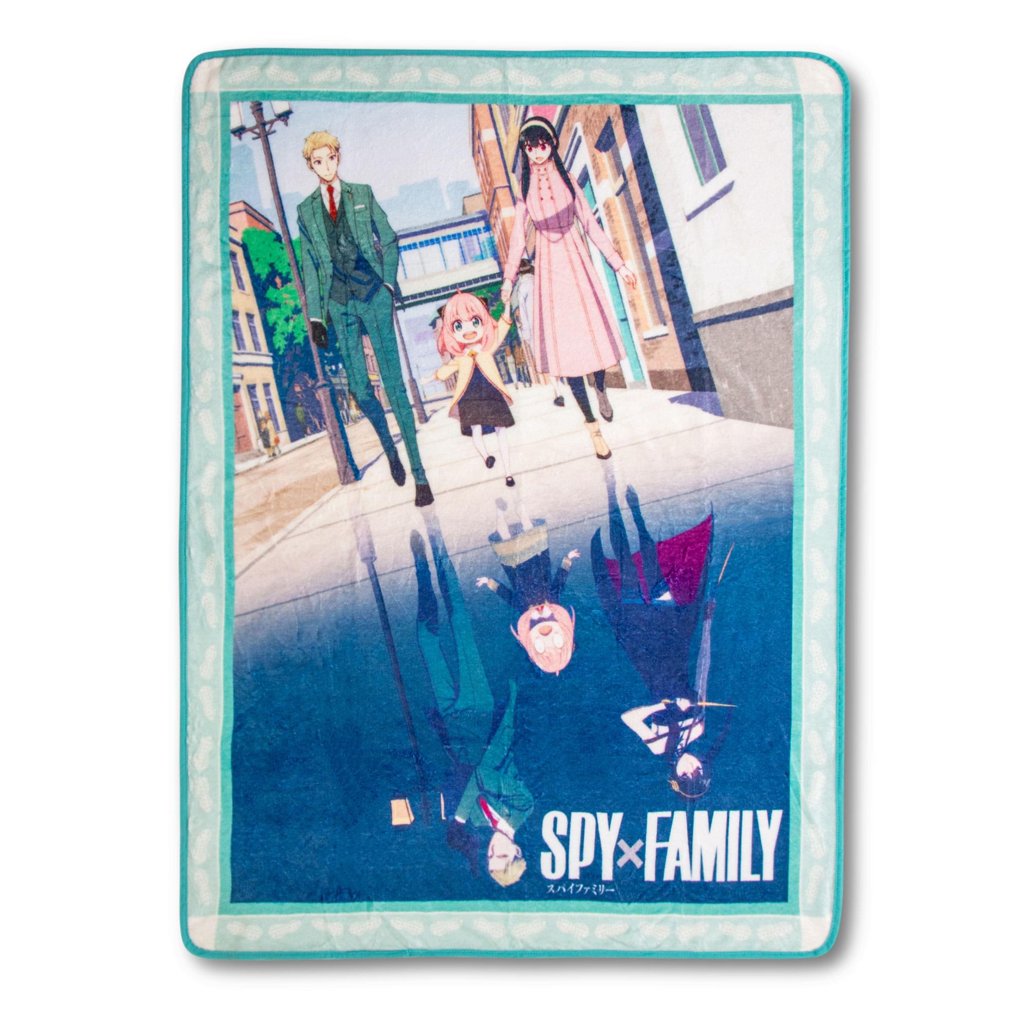 Just Funky - Spy x Family Forger Family Microplush Throw Blanket | 45 x 60 Inches - Blue