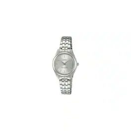 Casio - Women’s White Dial Stainless Steel Bracelet Watch - Casio LTP‑1129A‑7A - Silver
