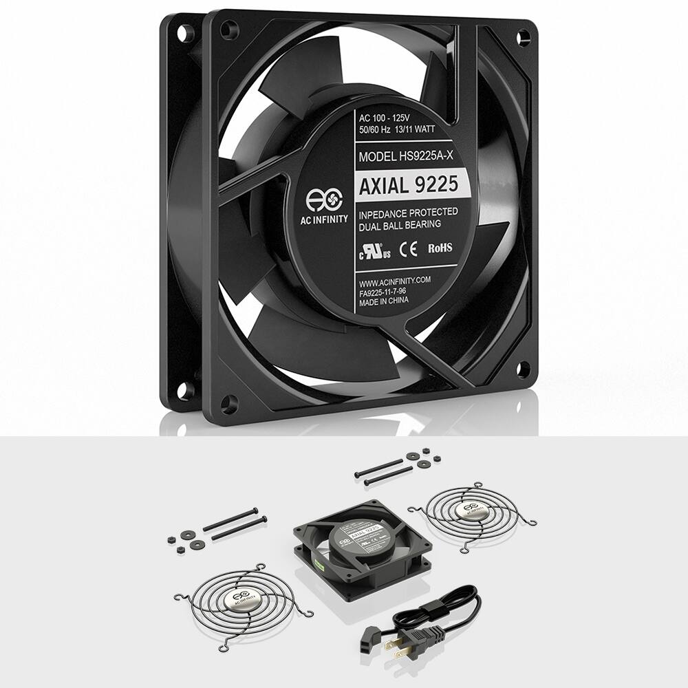 AC 100-125V 50/60 Hz 13/11 WATT  
MODEL HS9225A-X  
AXIAL 9225  
AC PROTECTED INFINITY INPEDANCE AC BEARING DUAL BALL LR3 CE RoHS  
WWW.ACINFINITY.COM  
FA9225-11-7-96  
MADE IN CHINA