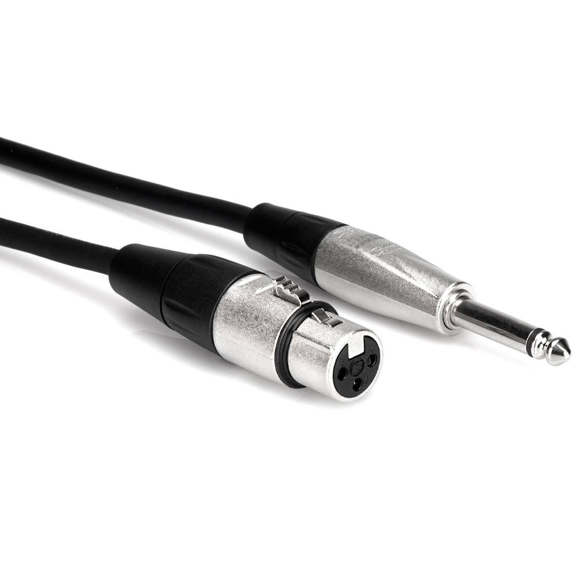 Alt View 1. Hosa Technology - Hosa Technology 15' Pro Unbalanced Interconnect, Rean 3-Pin XLR Female to 1/4" TS Male.