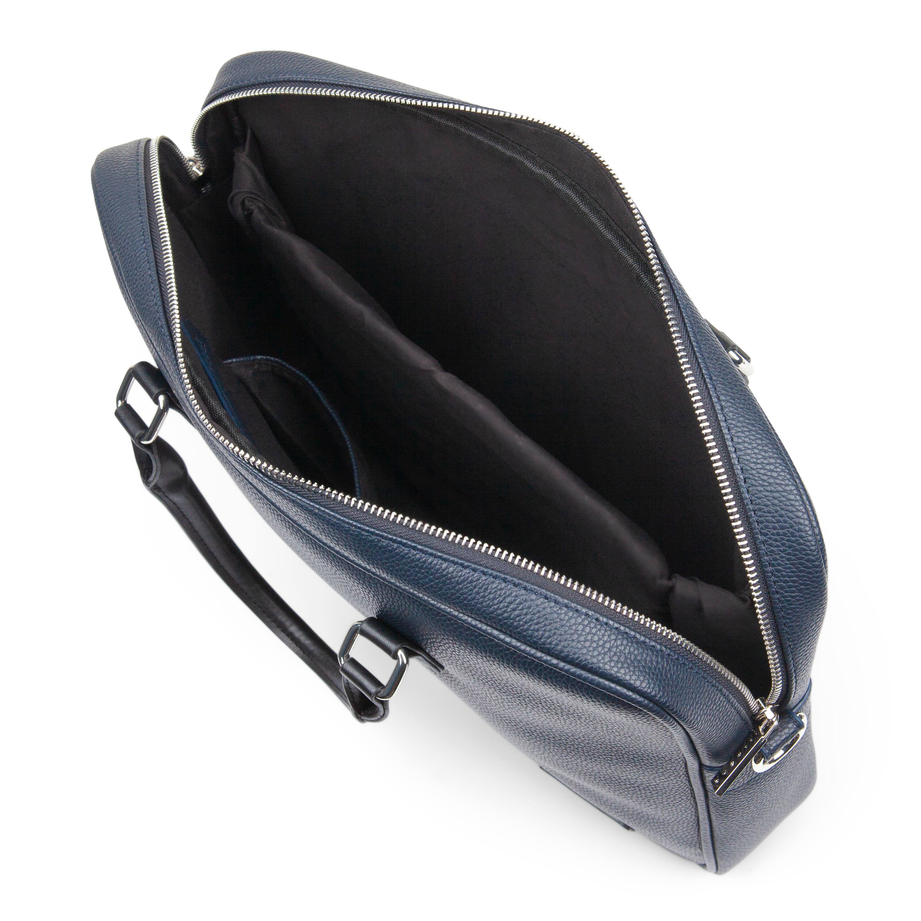 Left. Bugatti - Contrast collection - Briefcase - Navy.