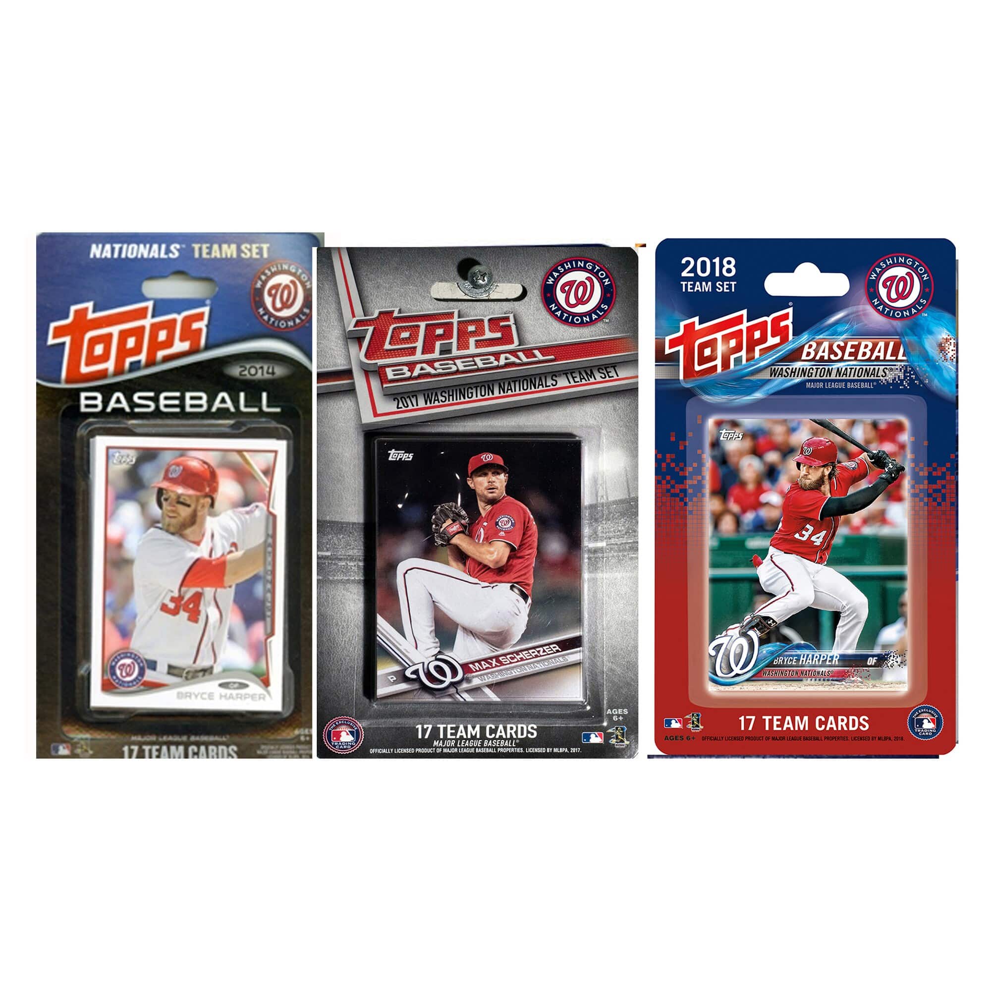 C&I Collectibles - Washington Nationals Multi-Year Trading Cards Sets - Multicolor