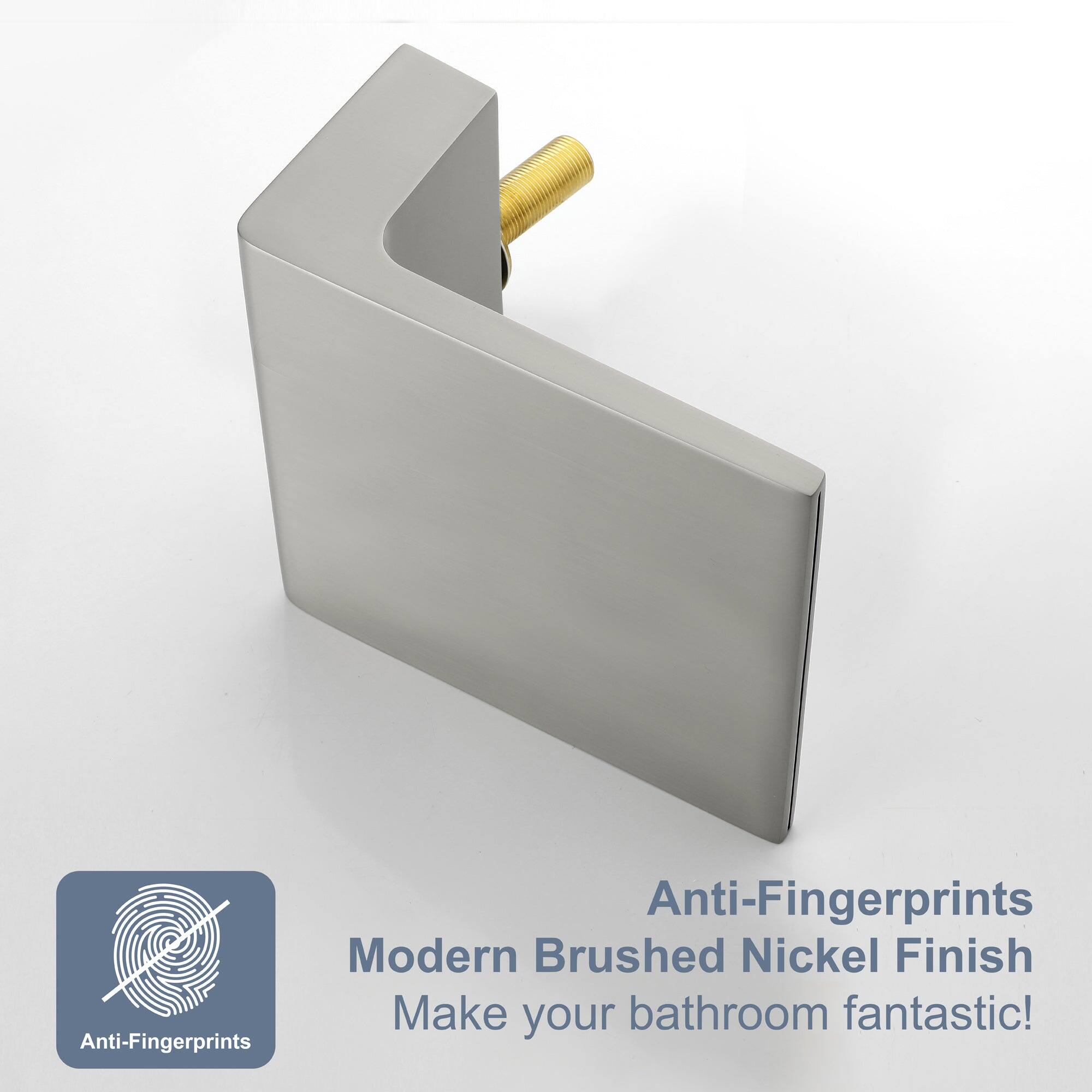 Anti-Fingerprints  
Modern Brushed Nickel Finish  
Make your bathroom fantastic!