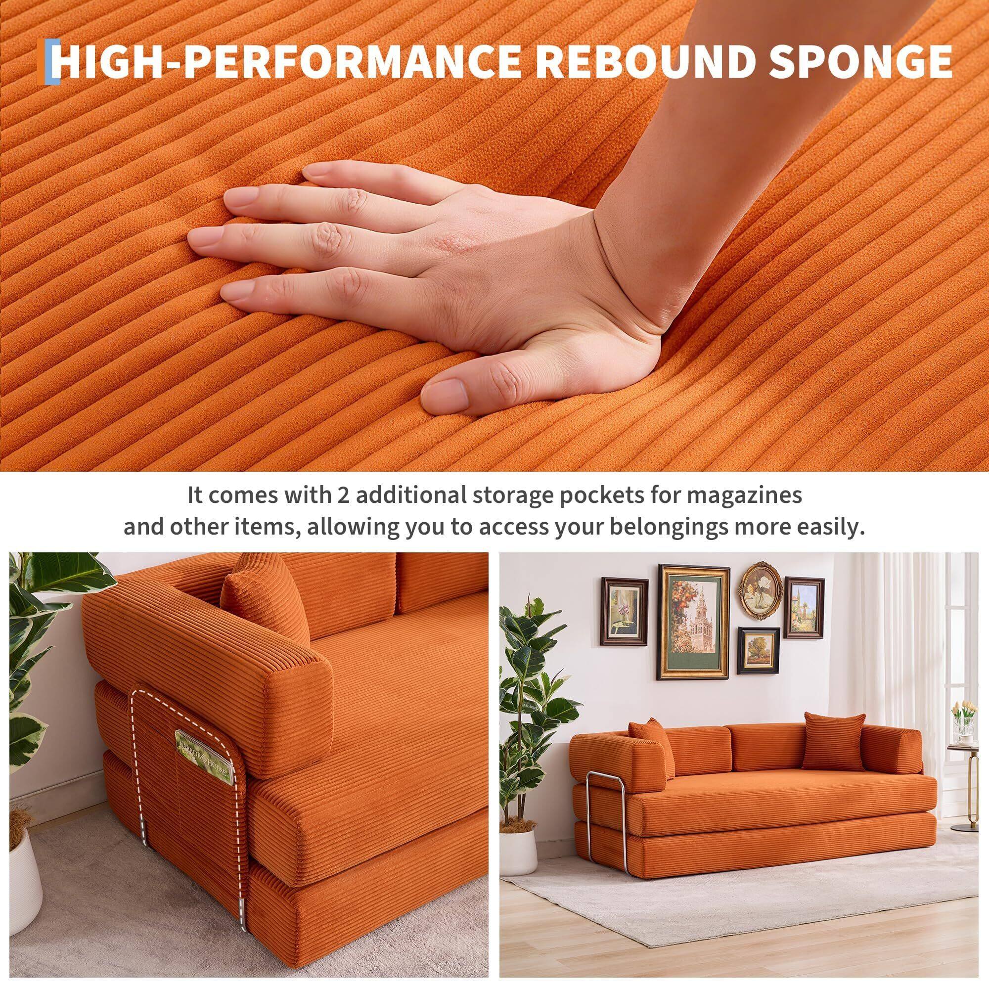 HIGH-PERFORMANCE REBOUND SPONGE

It comes with 2 additional storage pockets for magazines and other items, allowing you to access your belongings more easily.