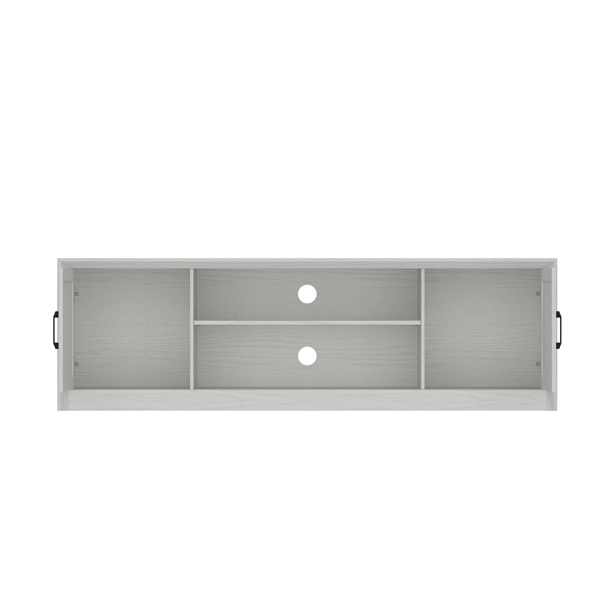 Alt View 10. Famapy - Traditional Upto 70" TV Stand with Cable Management Storage Cabinets & Open Shelves – Classic Media Console - White.
