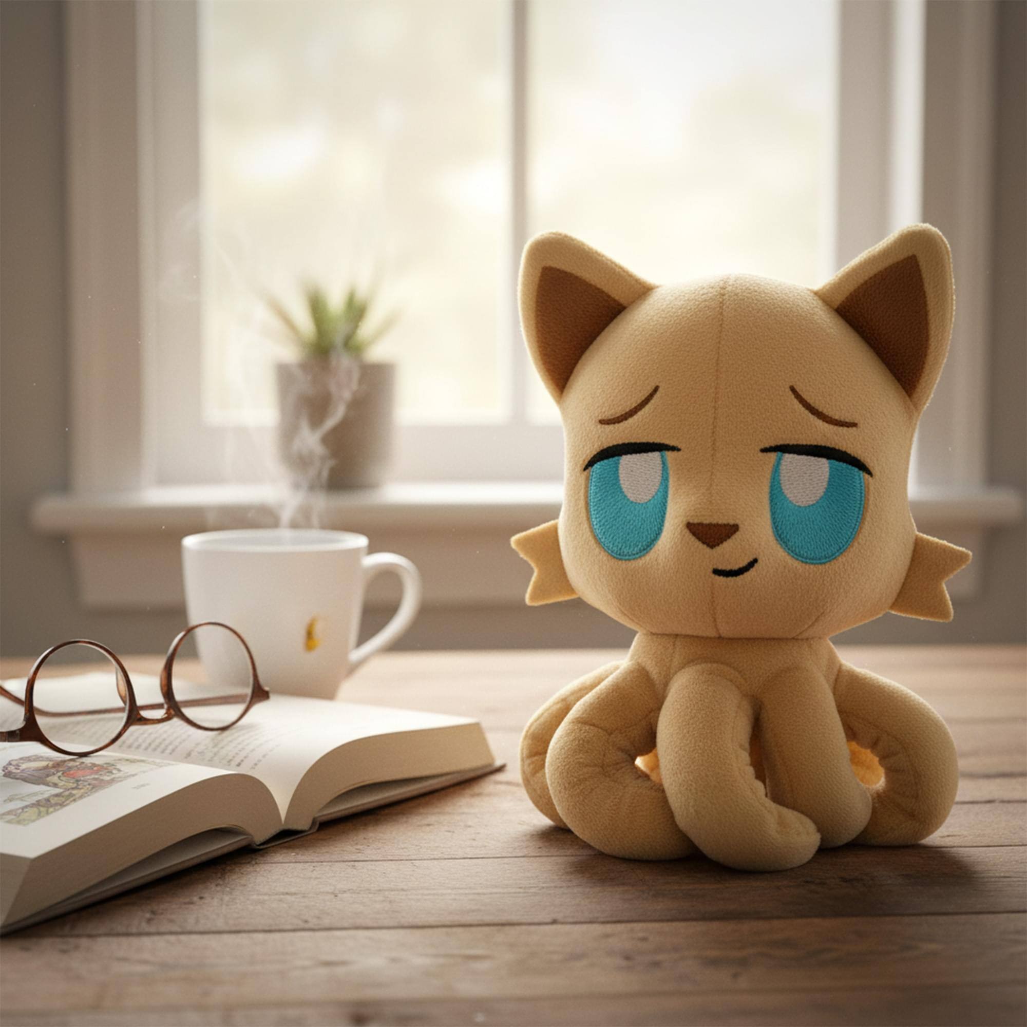 Alt View 2. Tentacle Kitty - Tentacle Kitty Campaign Critters High Elf Little One Plush - Brown.