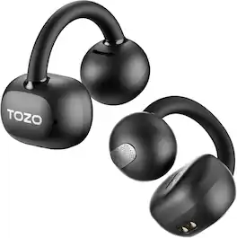 TOZO - OpenRhyme True Open Ear Headphones LED Smart Display Case Lightweight Comfort Open Ear Clip Wireless Earbuds