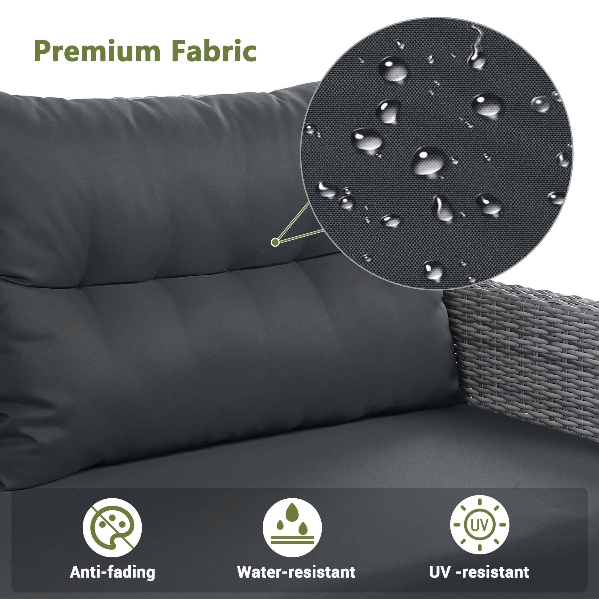 Premium Fabric

- Anti-fading
- Water-resistant
- UV-resistant