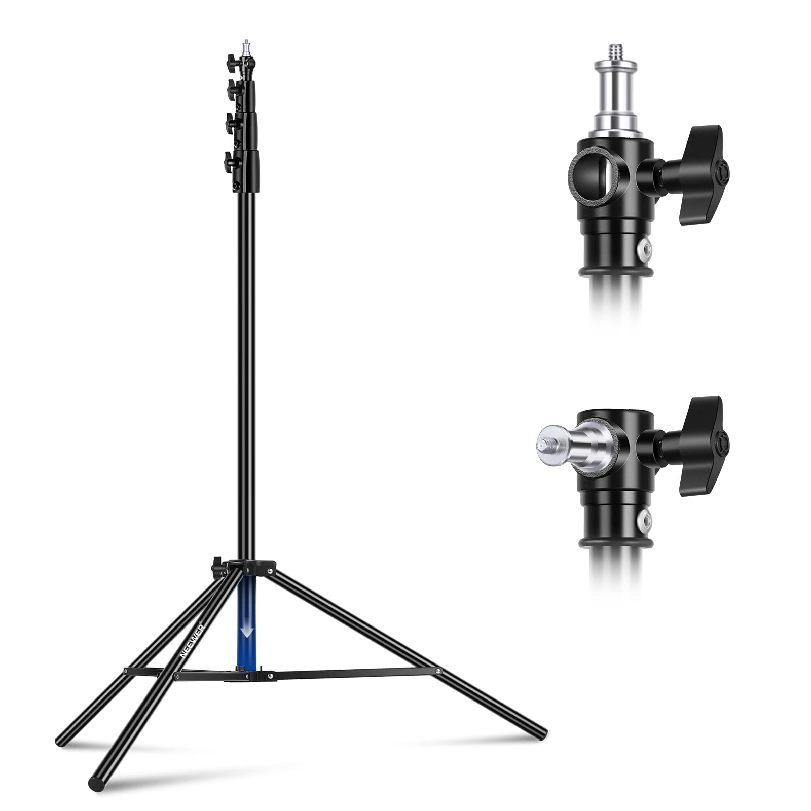 Neewer - 13ft Air Cushioned Light Stand - All Metal Heavy Duty Tripod Stand with 3-Way Mount (6.5lb Load)
