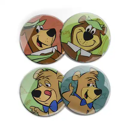 Front. Crowded Coop - Hanna-Barbera Yogi Bear Magnet 4-Pack - Multi-Color.