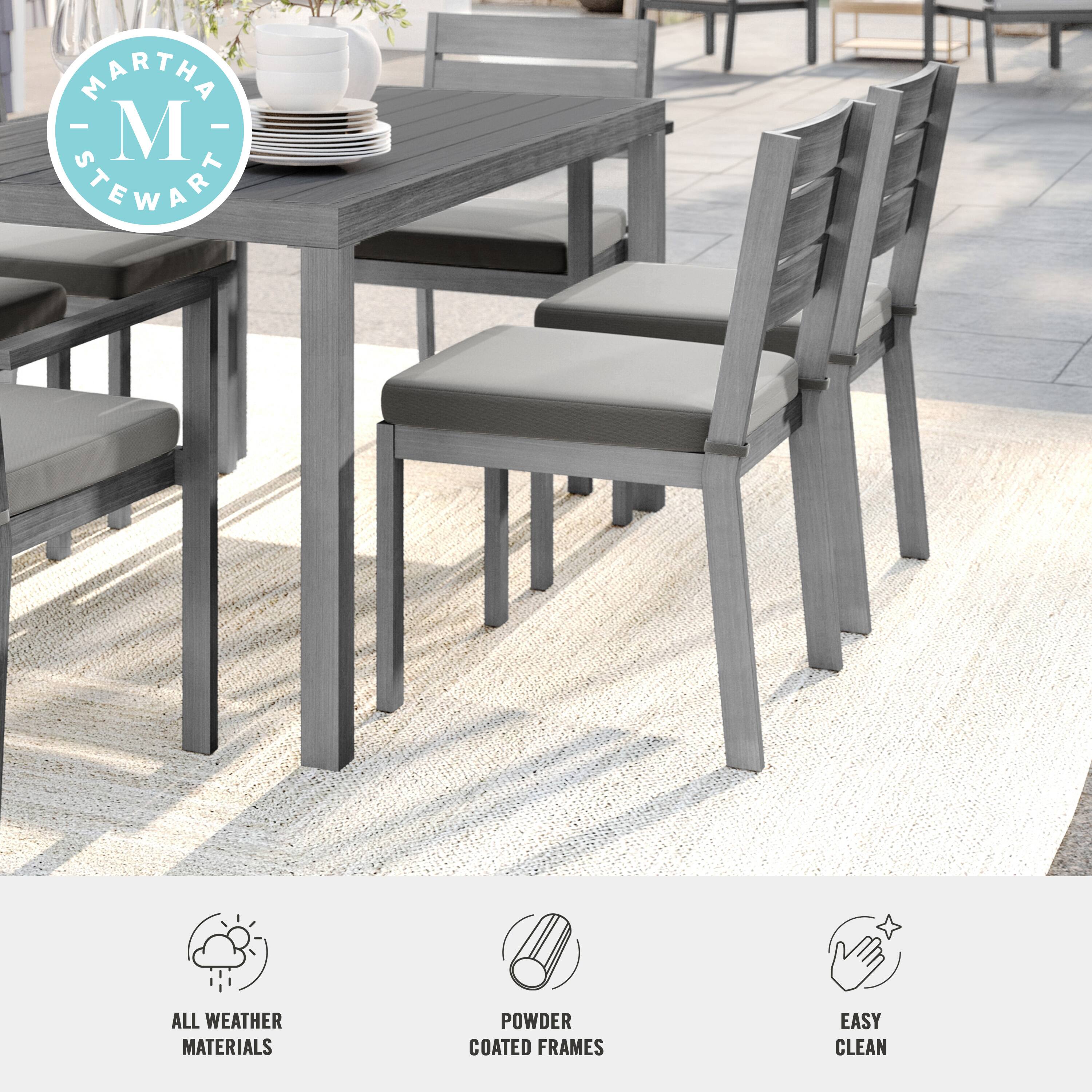 MARTHA STEWART ALL WEATHER MATERIALS 0 POWDER COATED FRAMES EASY CLEAN
