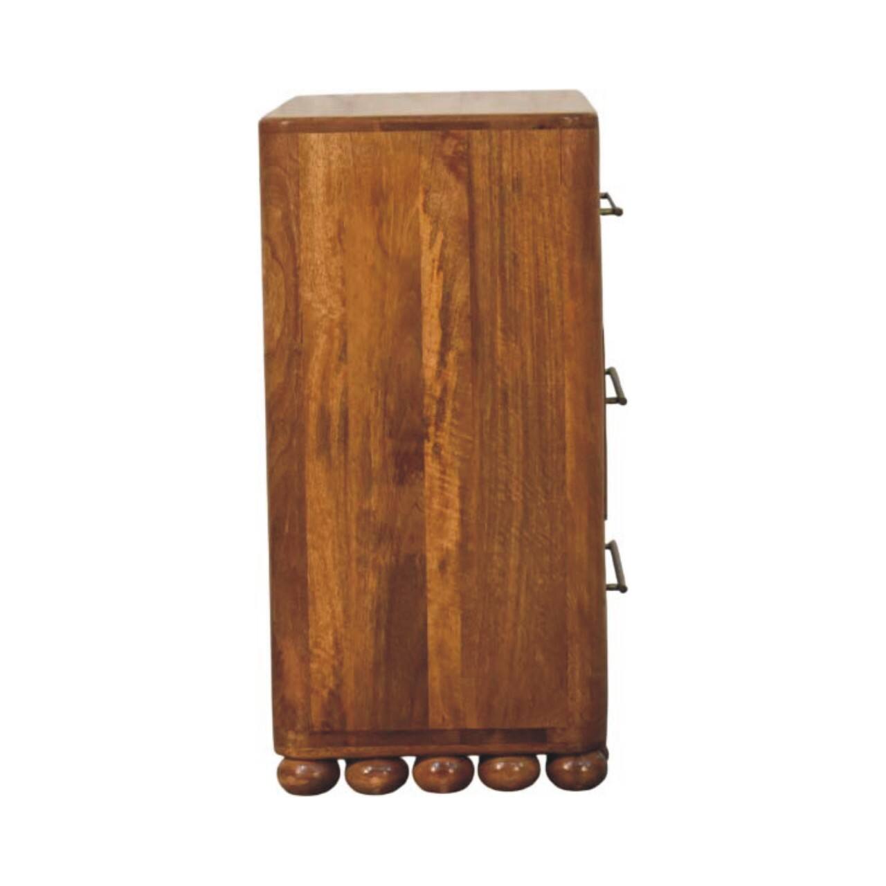 Alt View 4. Artisan Furniture - Artisan Furniture Solid Wood Bola Three Drawer Chest, Brown - Brown.