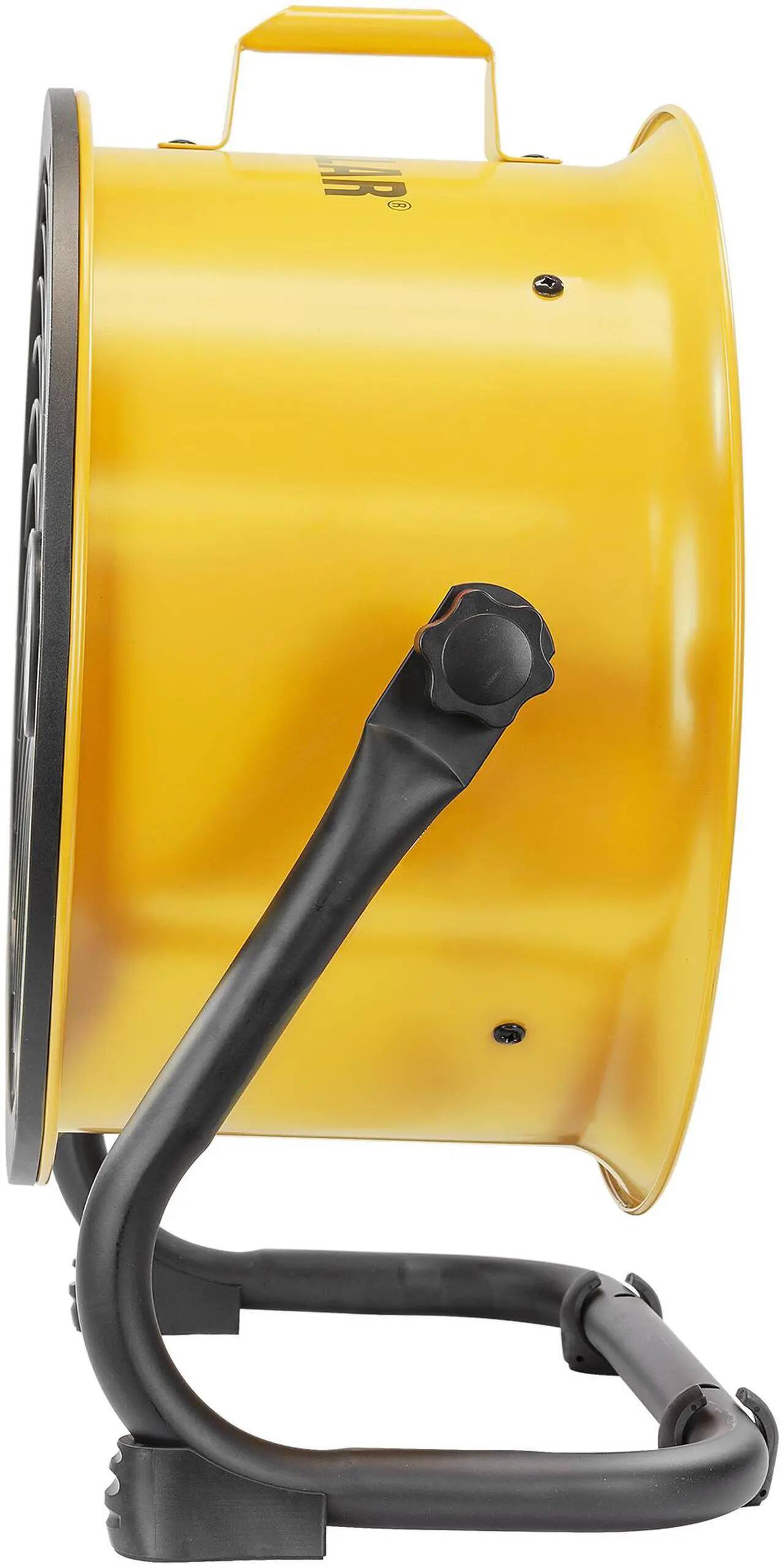Alt View 4. Caterpillar - Caterpillar® 14" High-Velocity Fan (Yellow, 2-in-1): 2,300 CFM, 4-Speed, 360° Adjustable, Dual Ball Bearing.