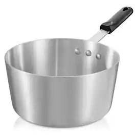 GRIDMANN - 3.75-QT Aluminum Sauce Pan and Silicone Handle NSF Pro Cookware - Silver