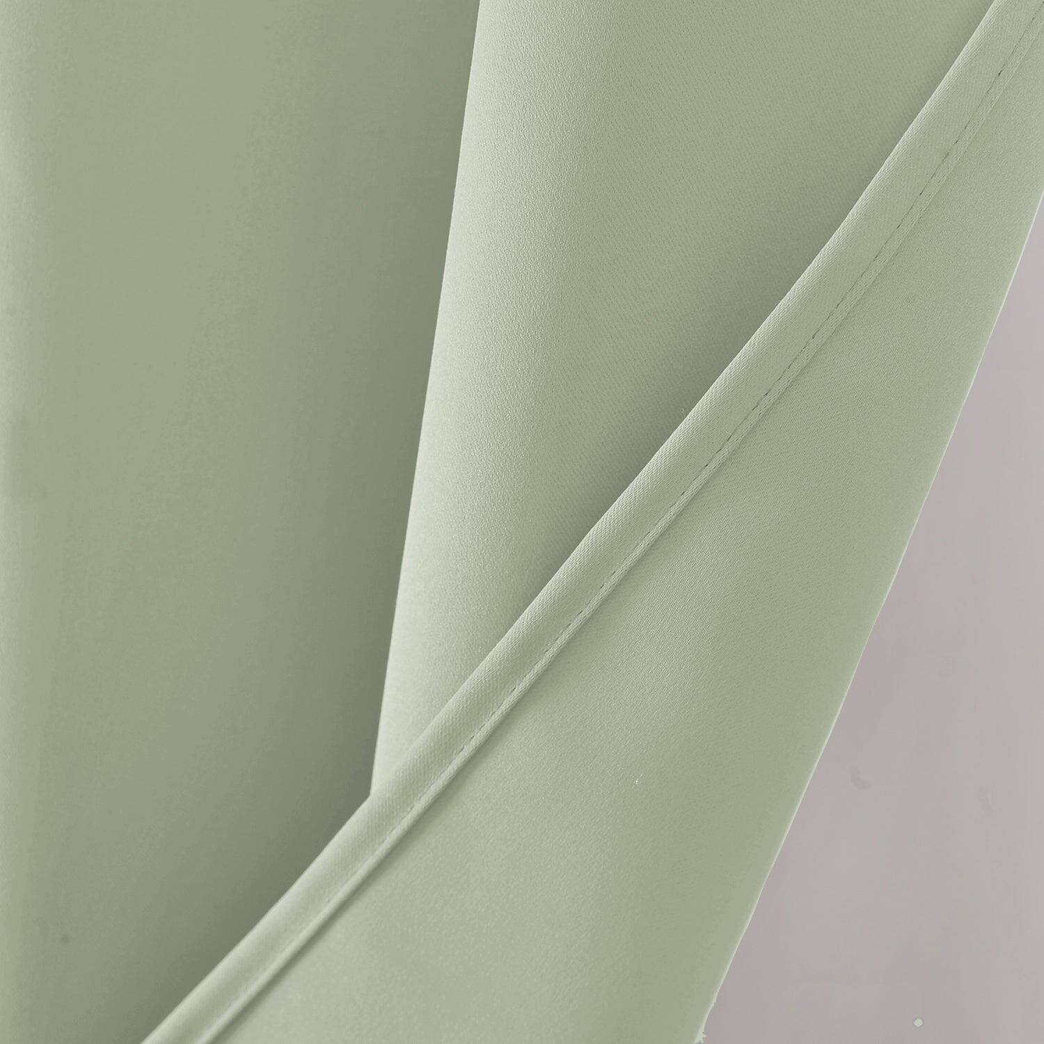 Alt View 1. RT Designers Collection - RT Designers Collection 100% Polyester 250 GSM Riley 100% Blackout Grommet Panel 54" x 45" Sage - Sage.