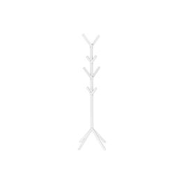 ALEXOUN - Modern Coat Rack, Hall Tree - Free Standing, 8 Hooks, Entryway, 70"h, Bedroom, Black Metal, Contemporary - White