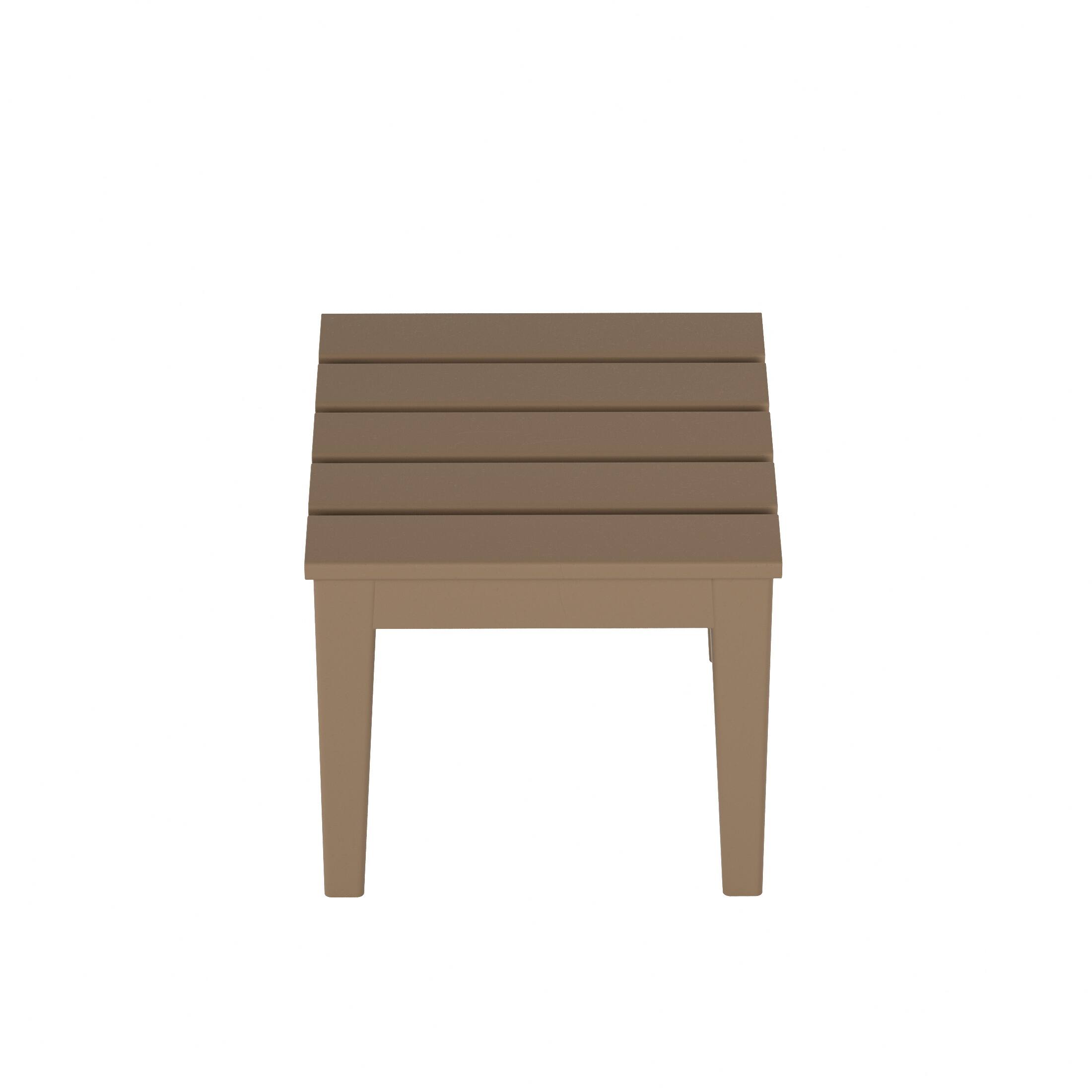 Alt View 1. WestinTrends - WestinTrends Ashore Outdoor Patio Modern Adirondack Side Table - Weathered Wood.