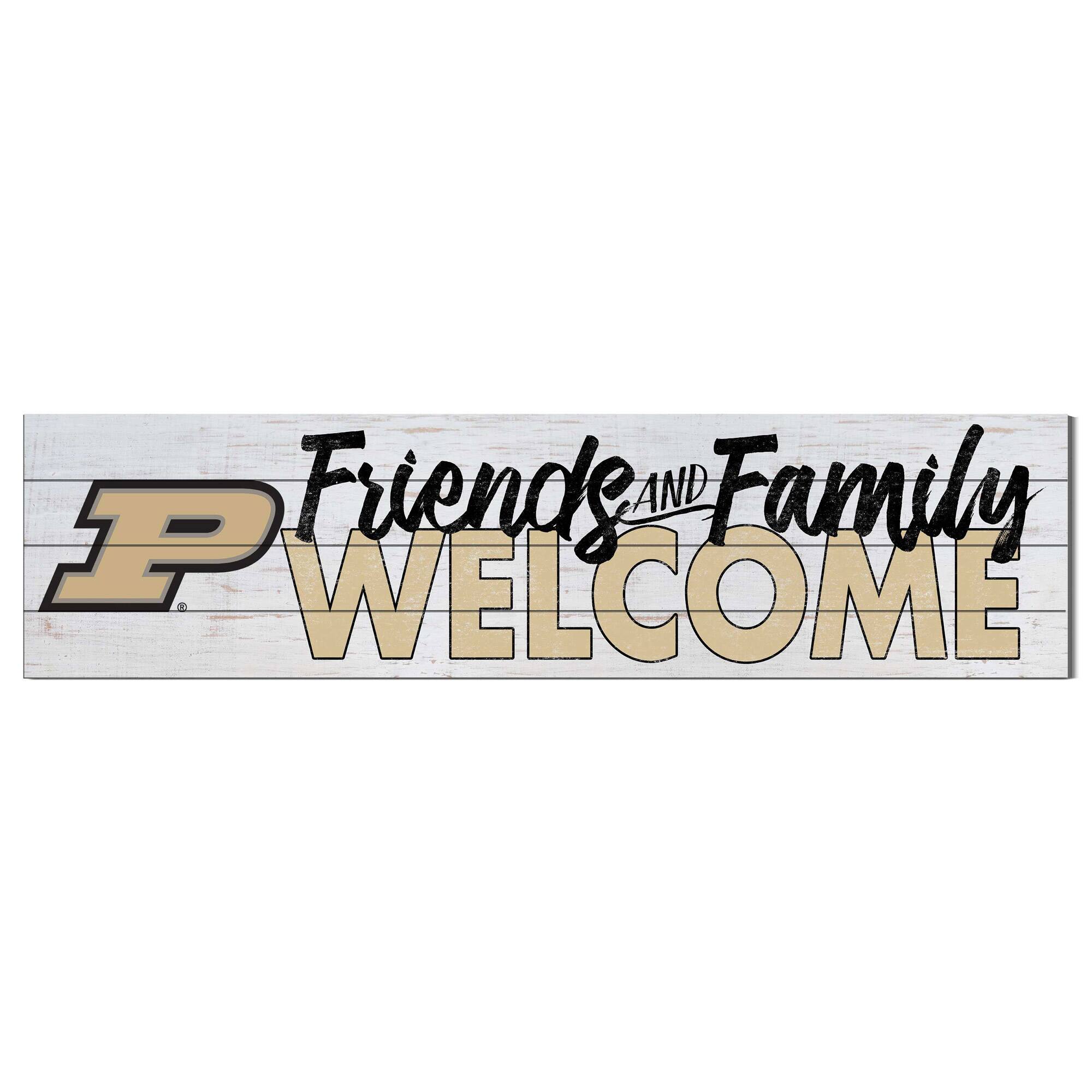 Purdue Boilermakers 10'' x 40'' Friends & Family Welcome Sign