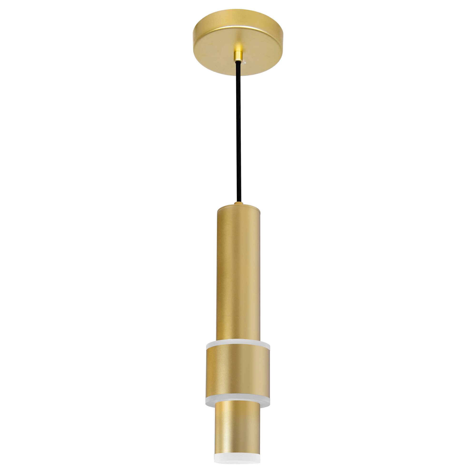Alt View 1. CWI Lighting - Lena LED Integrated Mini Pendant With Satin Gold Finish - Satin Gold.