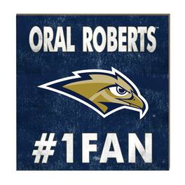 Jardine - Oral Roberts Golden Eagles 10" x 10" #1 Fan Plaque - Navy