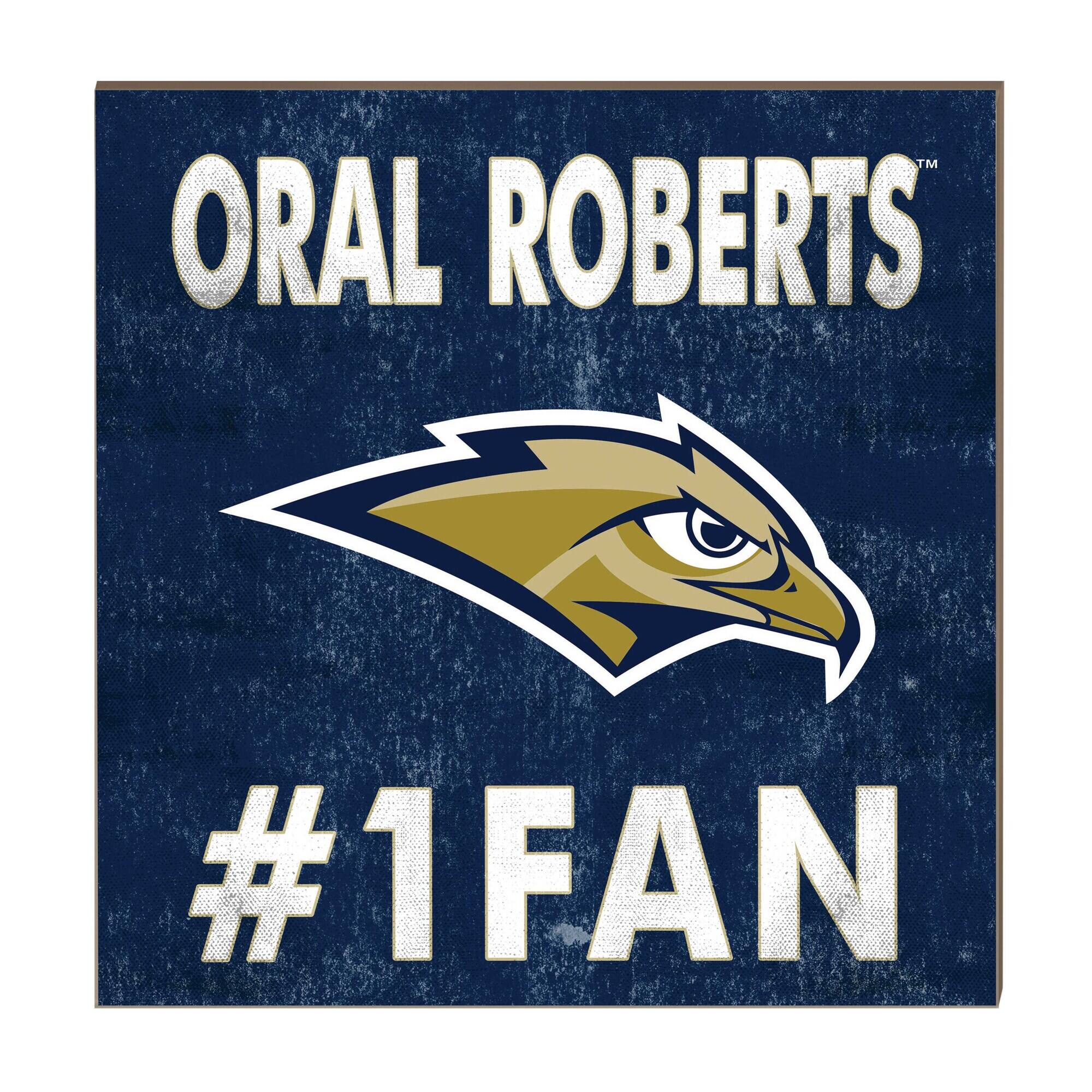 Oral Roberts Golden Eagles 10" x 10" #1 Fan Plaque
