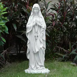 Alchemy Casas - Virgin Mary Statue 31 Religious Garden Solar Outdoor Yard Patio Deck Home Entryway Hallway Sculpture