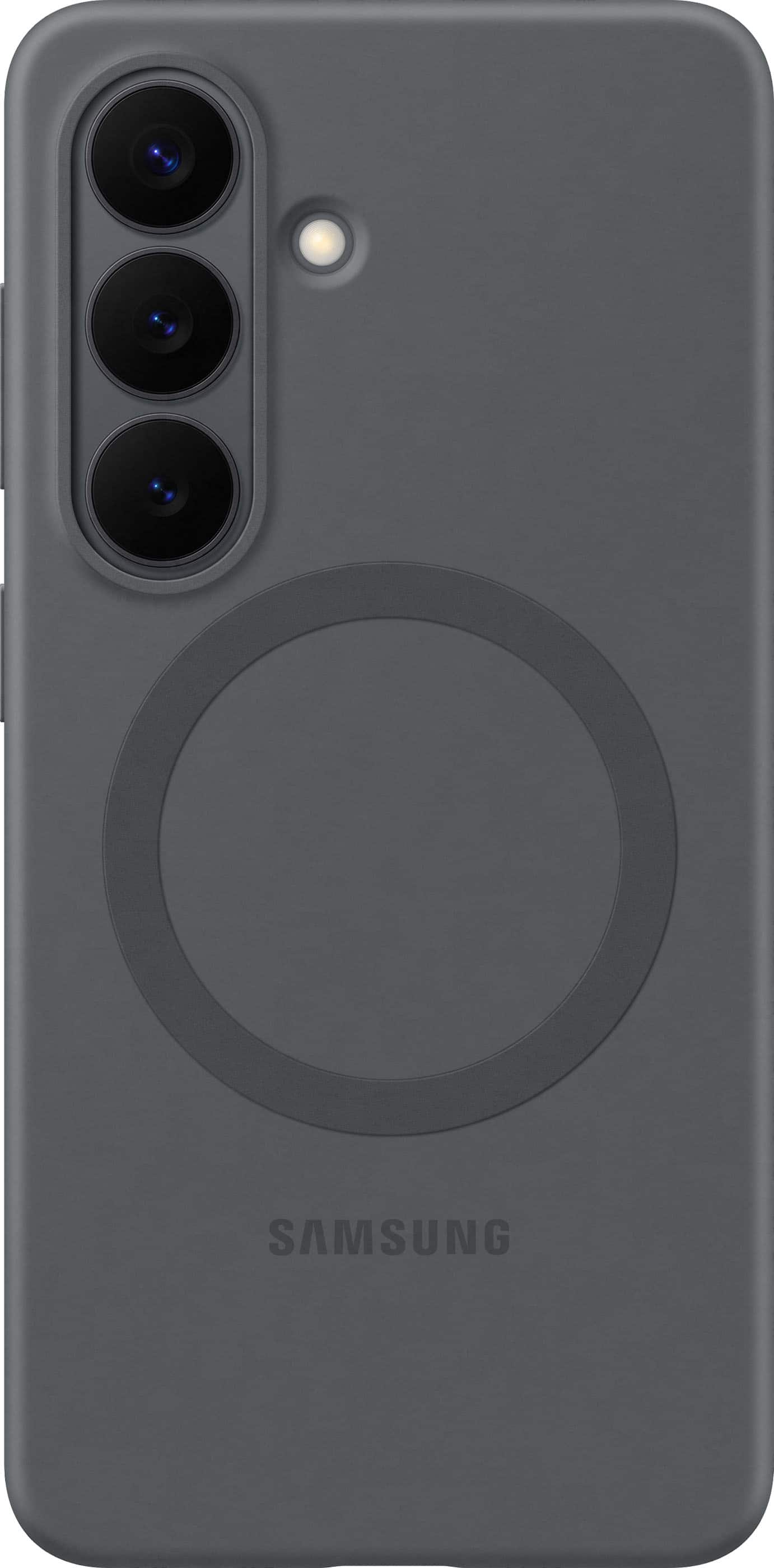 Front. Samsung - Galaxy S26 Silicone Magnet Case - Black.