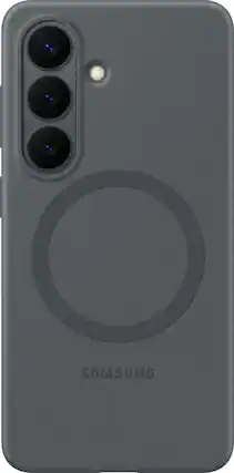 Front. Samsung - Galaxy S26 Silicone Magnet Case - Black.