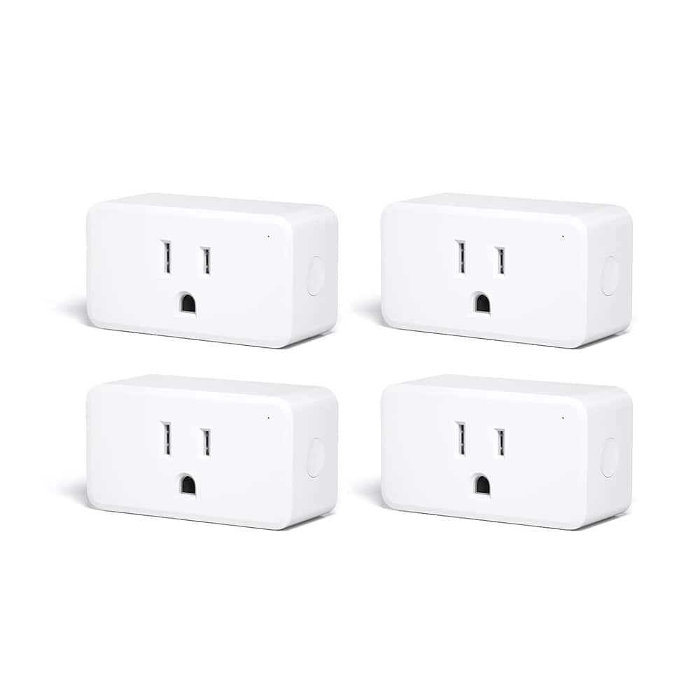 MOSZAR LLC - ZigBee Smart Plug 4-Pack – 15A, Energy Monitoring - White
