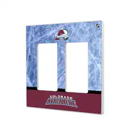 Keyscaper - Colorado Avalanche Wordmark Double Rocker Lightswitch Plate - Multicolor