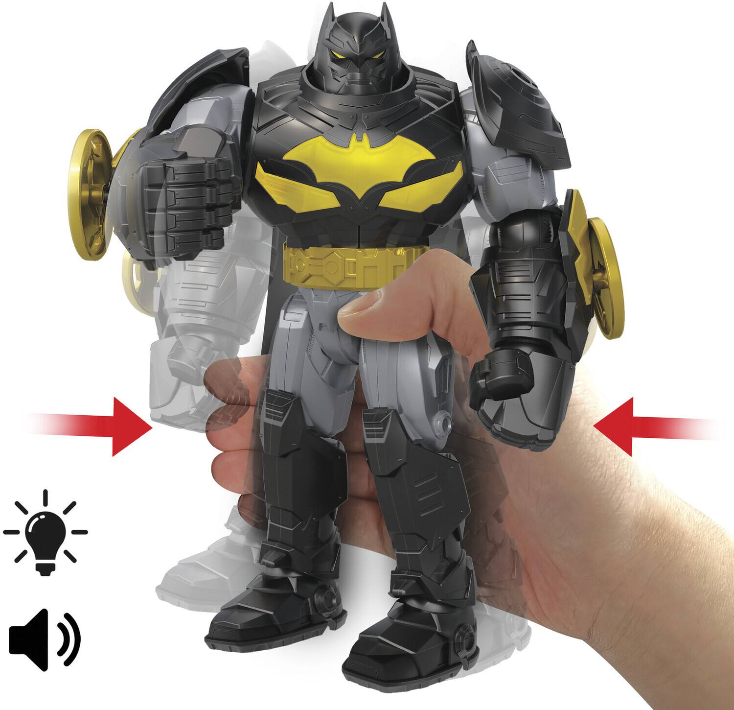 Alt View 2. Mattel - DC Mech Suit Batman Action Figure with Lights & Sound   - COLLECTIBLES - Multicolor.