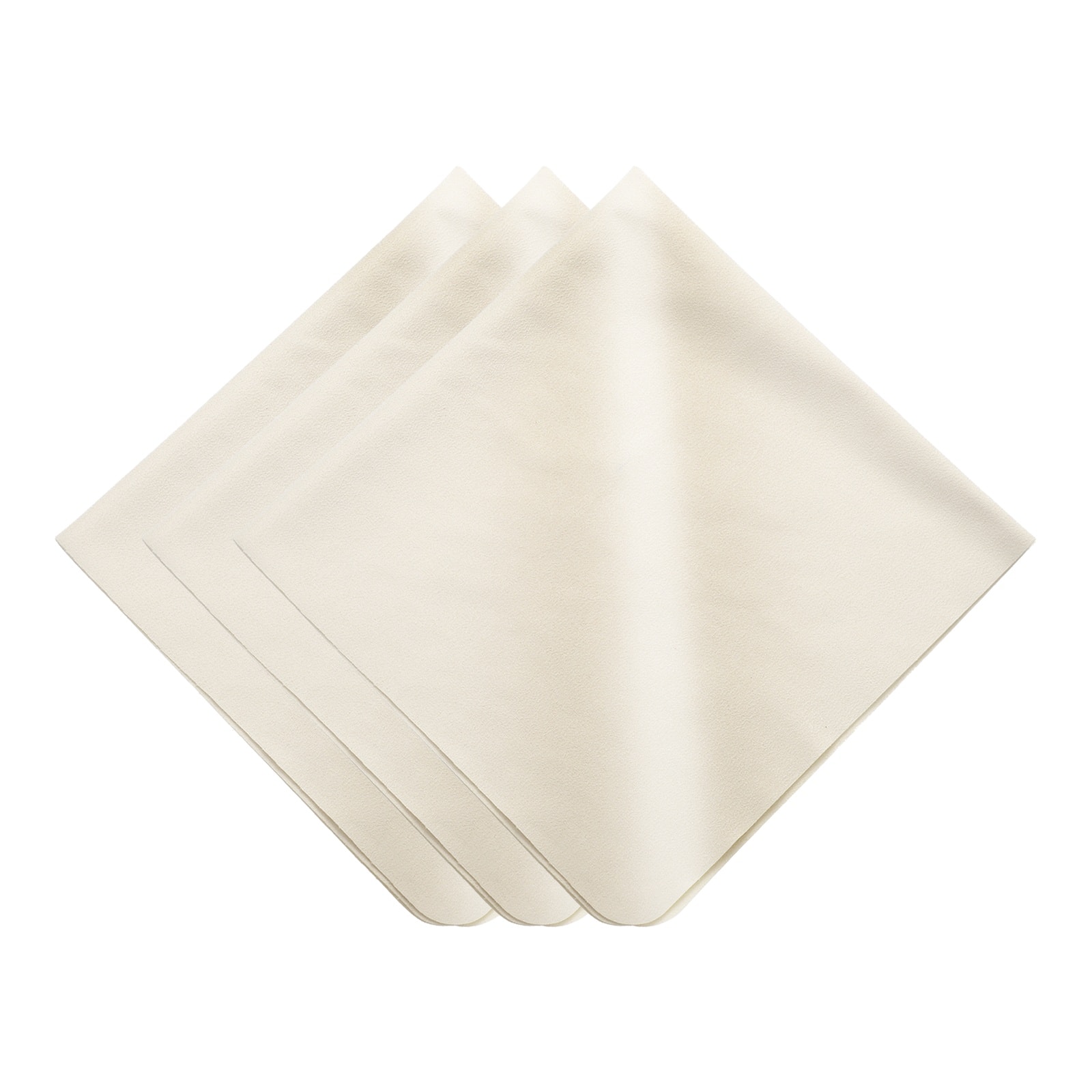 Unique Bargains - 3pcs Soft Eyeglass Cloths, 15.8"x15.8" Microfiber Cleaning Cloth for Lens, Glasses, Jewelry, LCD Screens, Cameras - Beige