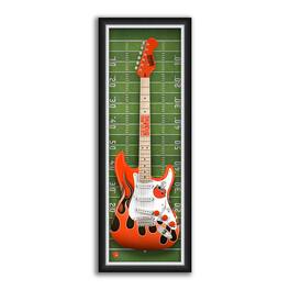 Sporticulture - Cleveland Browns 14" x 37" Framed Electric Guitar Print - Green