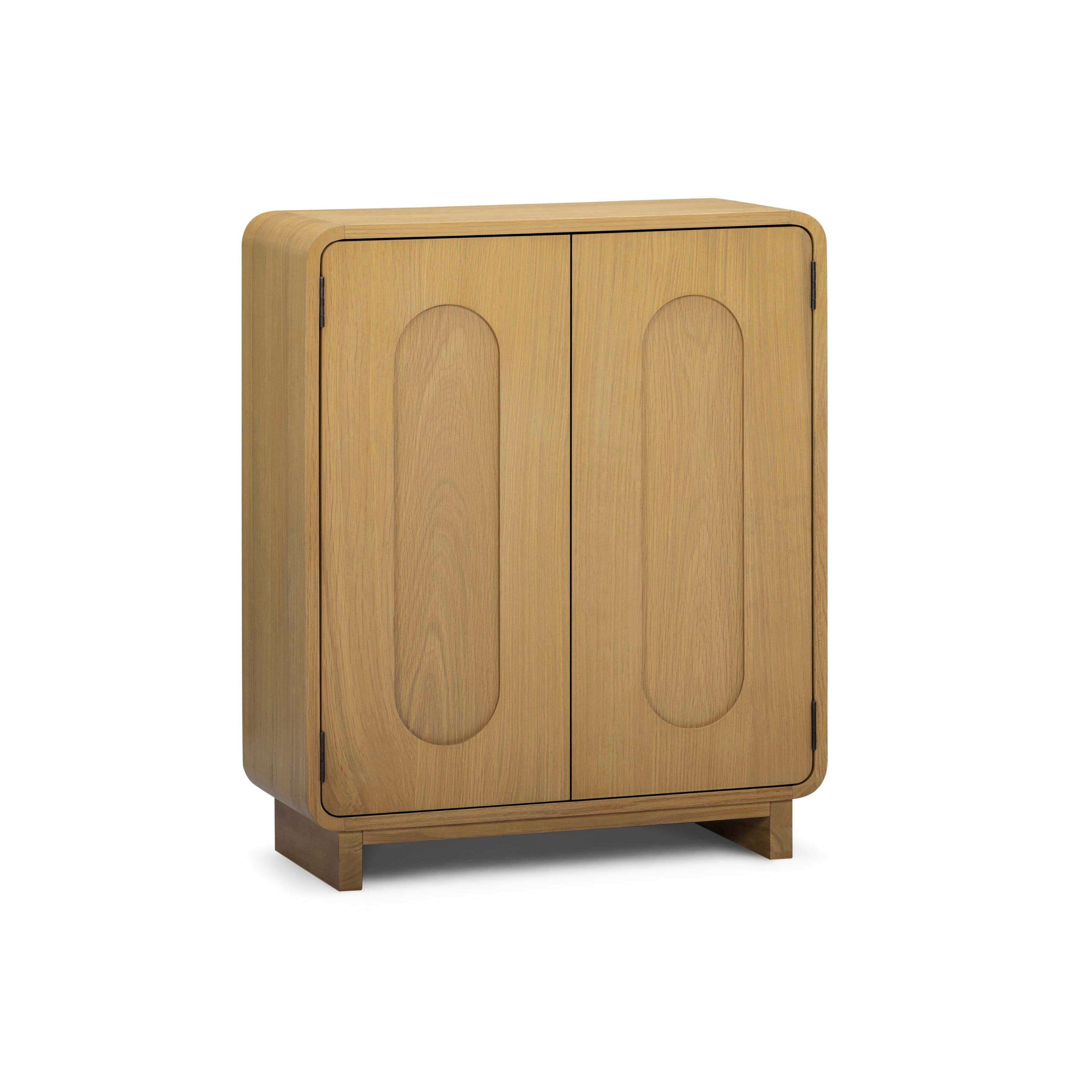 Teamson Home - Oak Veneer Multi Purpose Storage Accent Cabinet with Solid Wood Frame - Natural price history on PriceWatchPro