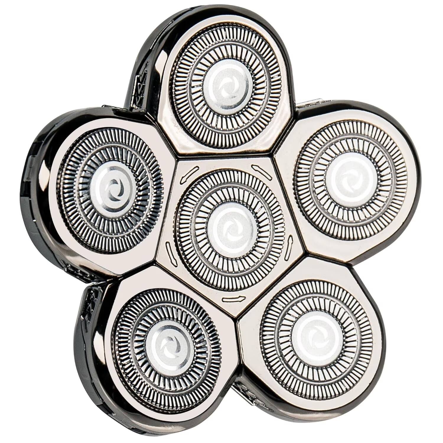 Front. Acteck - 6 Head Shaver Replacement Razor Heads for Many Brands Bald Men's Electric Foil Shaver Replacement.