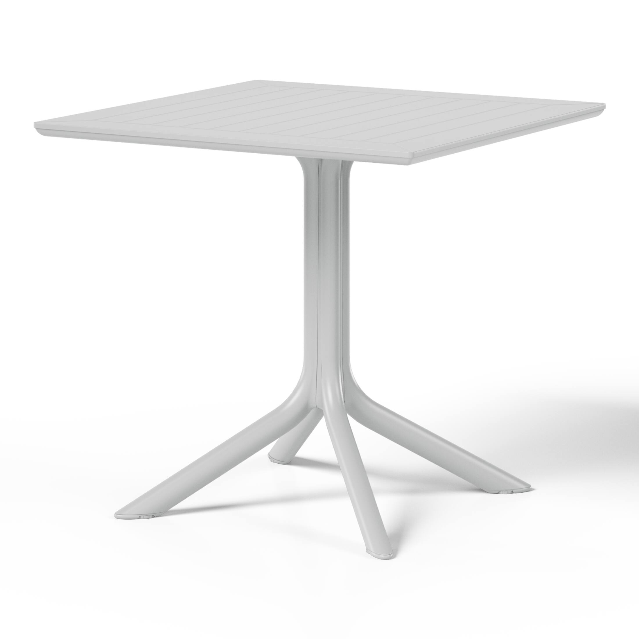 Left. WestinTrends - WestinTrends Playa 31.5" Square Outdoor Plastic Resin Patio Dining Table for 4 - Gray.