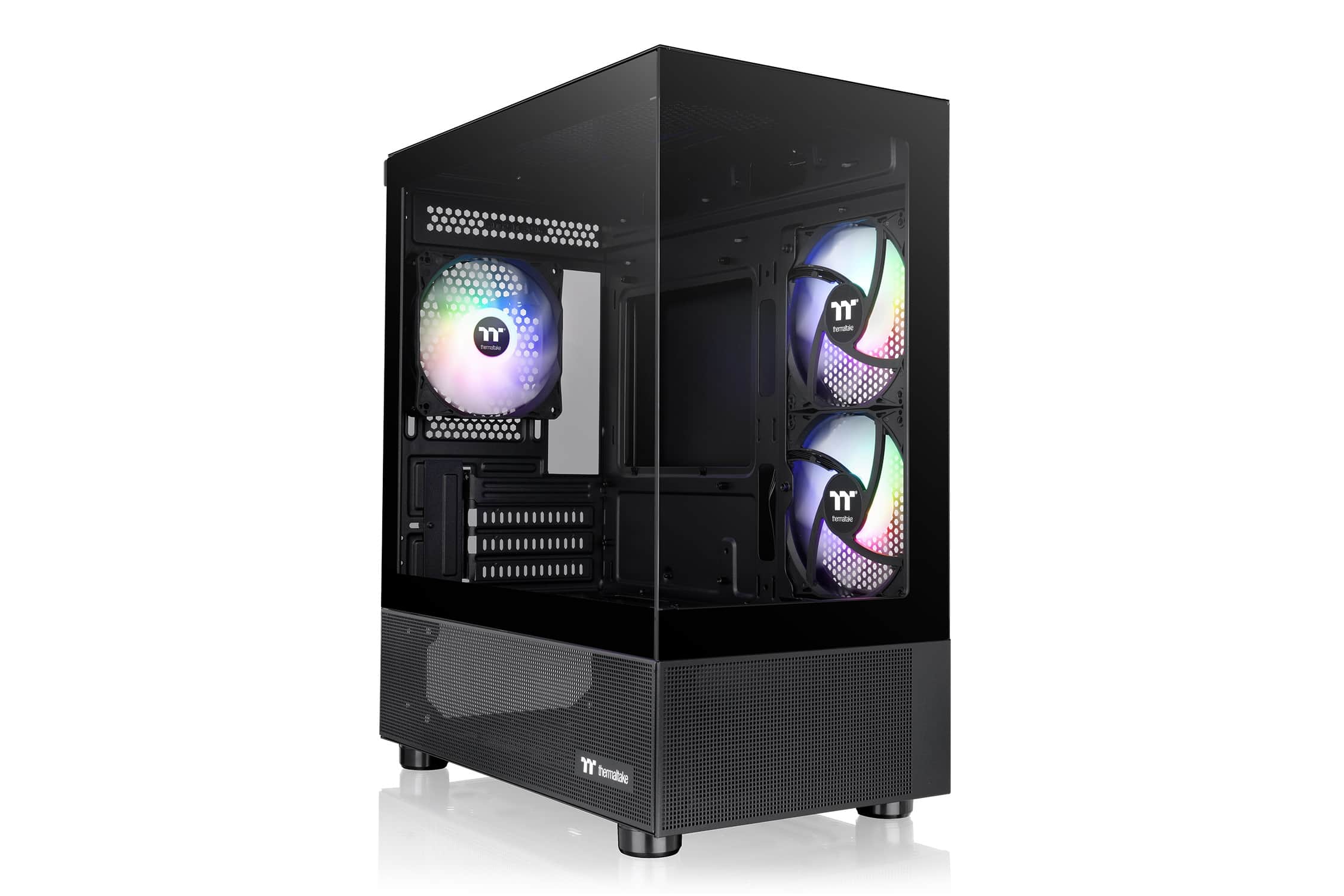 Thermaltake - View 170 TG ARGB Micro-ATX Mid-Tower PC Case - Black - Front_Zoom