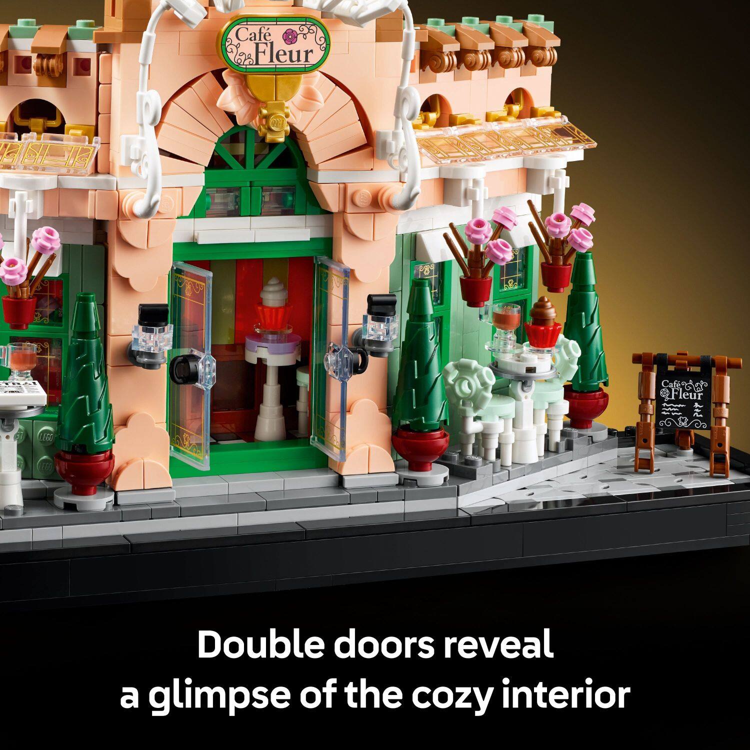 Café 2 Fleur NI 031 FE 2 CiGa @Fleur - double doors reveal a glimpse of the cozy interior.