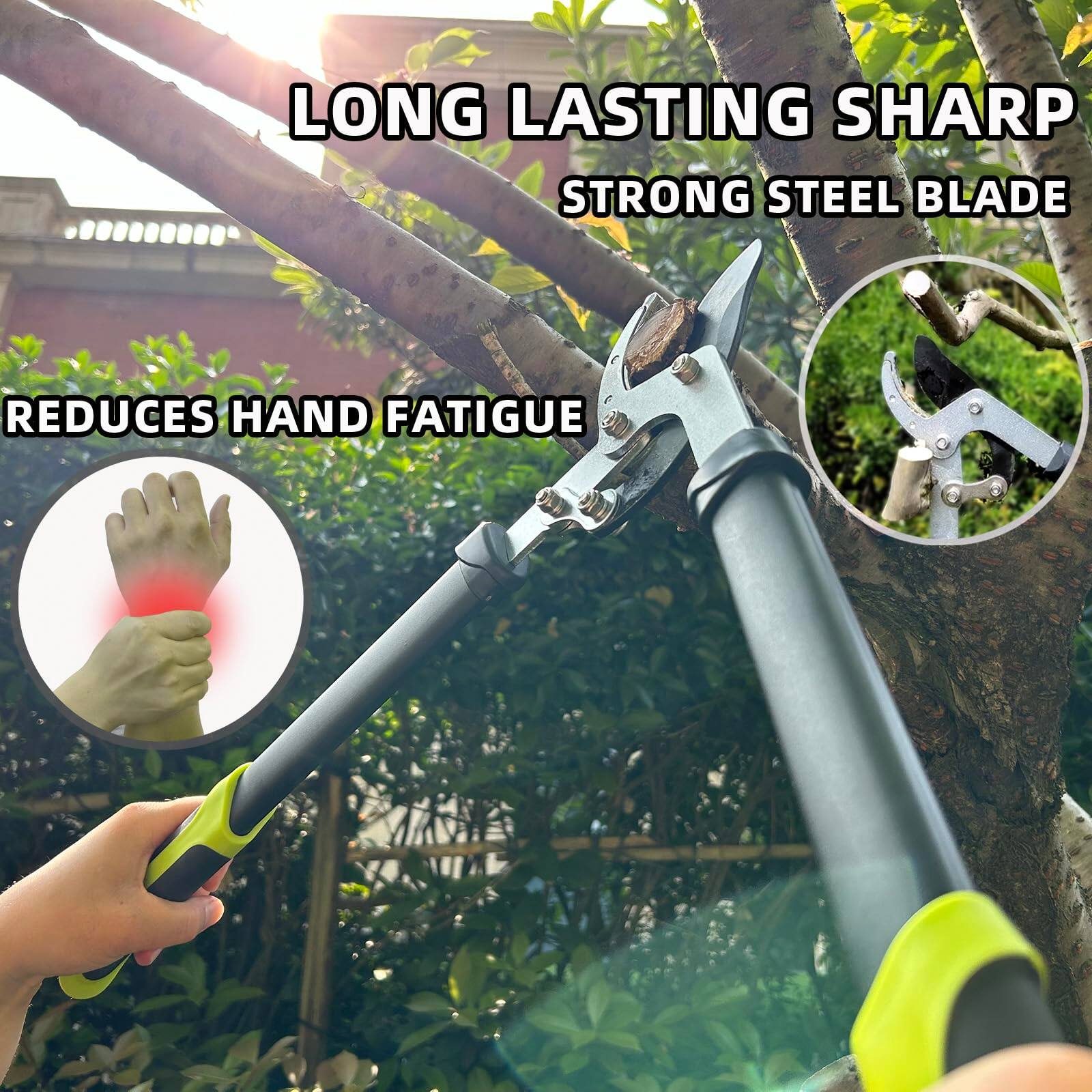 LONG LASTING SHARP STRONG STEEL BLADE  
REDUCES HAND FATIGUE