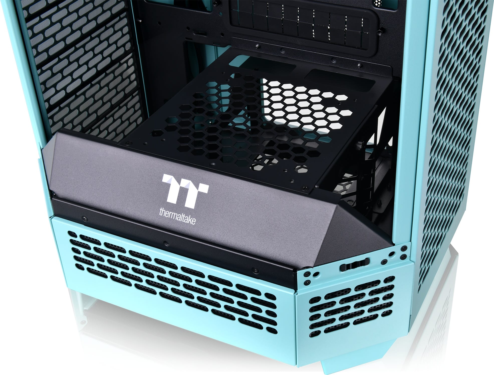 Alt View 30. Thermaltake - The Tower 300 Micro ATX PC Case - Turquoise.