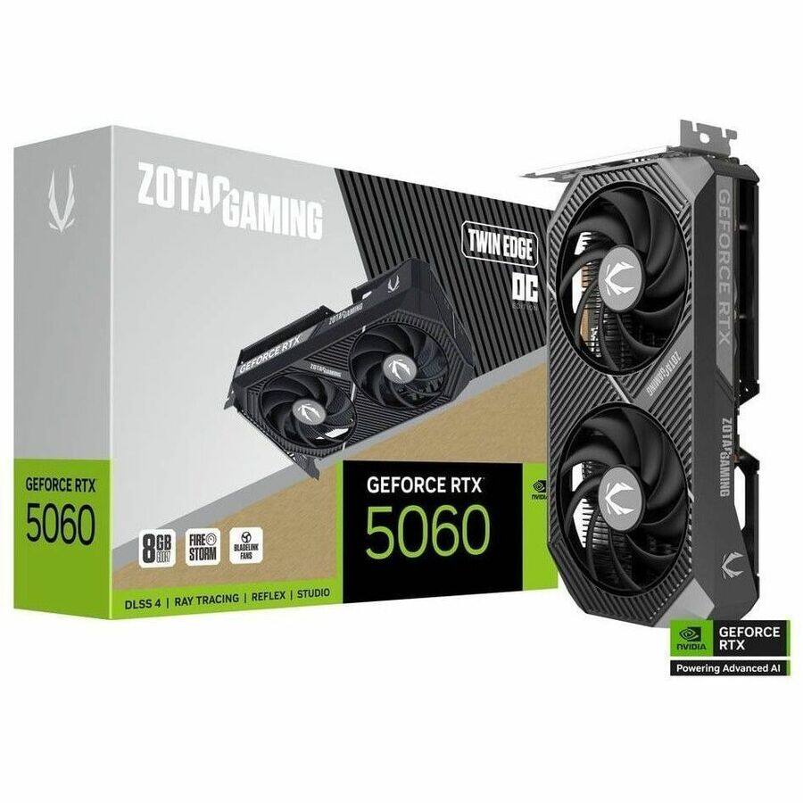 ZOTAC NVIDIA GeForce RTX 5060 Graphic Card 8 GB GDDR7 7680 x 4320