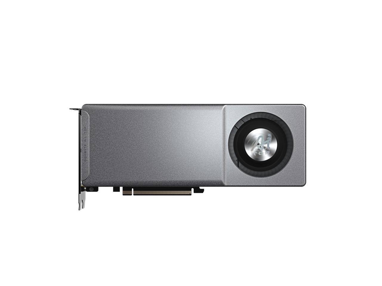 Front. GIGABYTE - GIGABYTE AI TOP Radeon AI PRO R9700 GV-R9700AI TOP-32GD 32GB 256-bit GDDR6 PCI Express 5.0 x16 Graphics Card.